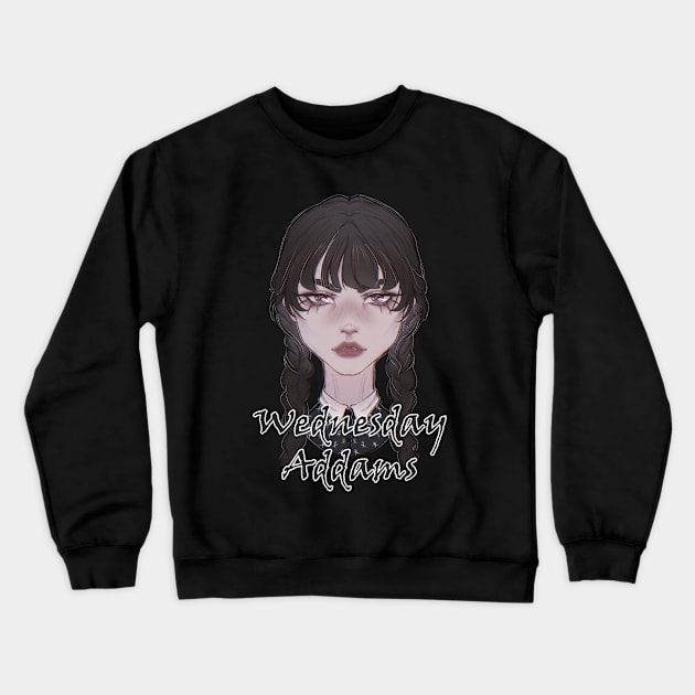 Wednesday Addams Crewneck Sweatshirt by Thirea